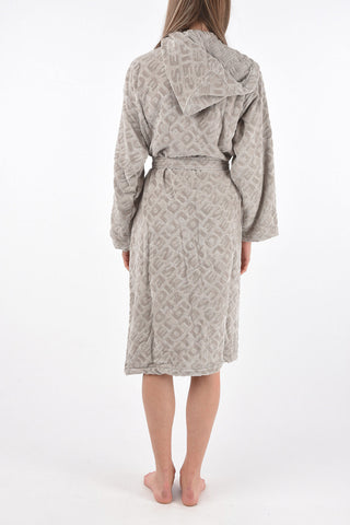 HOME LINEN hooded 3DLOGO bathrobe