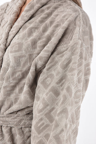 HOME LINEN hooded 3DLOGO bathrobe