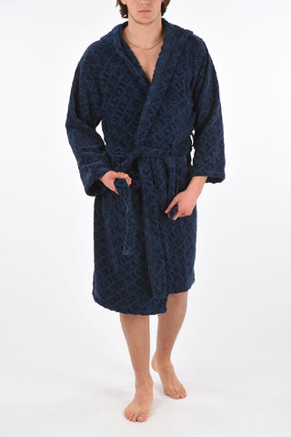 LIVING HOME LINEN Hooded 3DLOGO Bathrobe