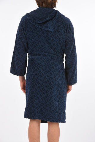 LIVING HOME LINEN Hooded 3DLOGO Bathrobe