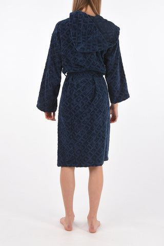 LIVING HOME LINEN Hooded 3DLOGO Bathrobe