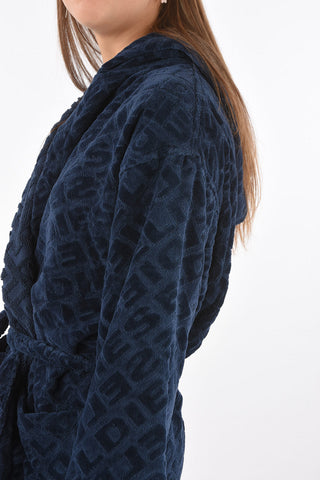 LIVING HOME LINEN Hooded 3DLOGO Bathrobe