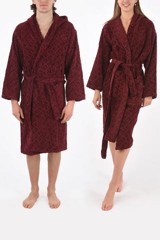 HOME LINEN hooded 3DLOGO bathrobe