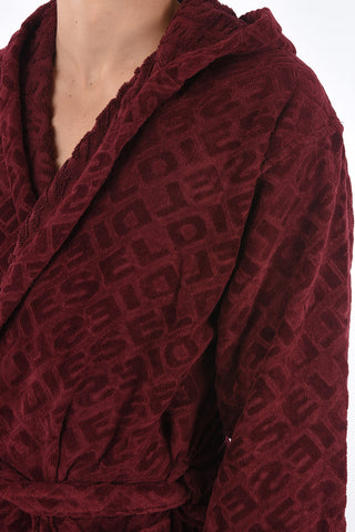 HOME LINEN hooded 3DLOGO bathrobe