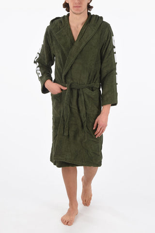 HOME LINEN hooded sport logo bathrobe