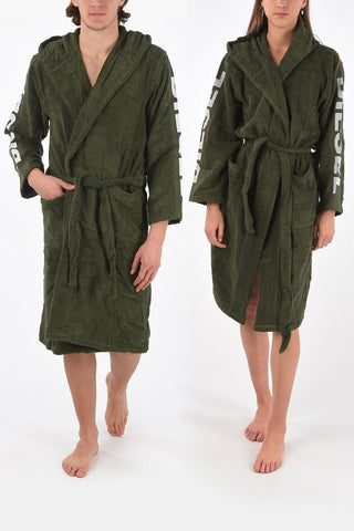 HOME LINEN hooded sport logo bathrobe