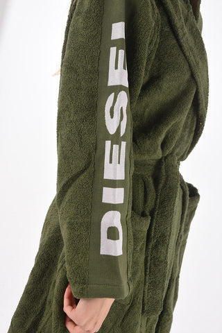 HOME LINEN hooded sport logo bathrobe