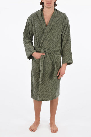 HOME LINEN hooded 3DLOGO bathrobe