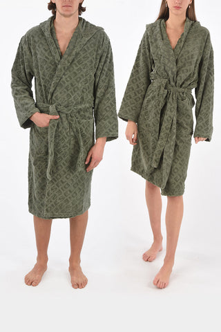 HOME LINEN hooded 3DLOGO bathrobe