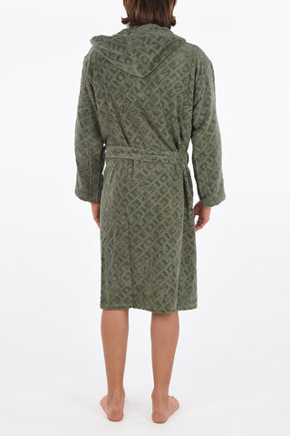 HOME LINEN hooded 3DLOGO bathrobe