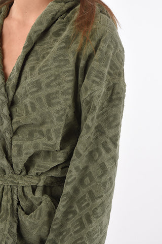 HOME LINEN hooded 3DLOGO bathrobe