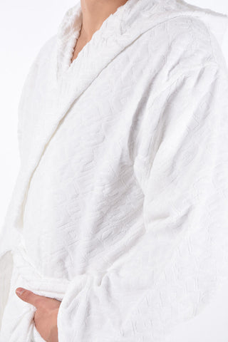 HOME LINEN hooded 3DLOGO bathrobe