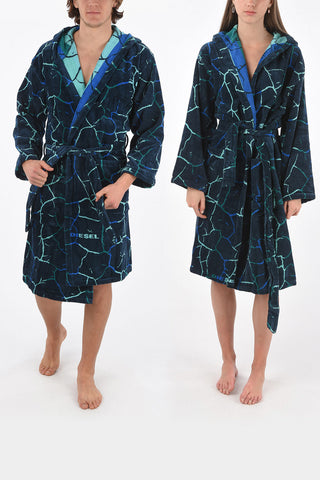 HOME LINEN hooded NEW CRACKLE' bathrobe