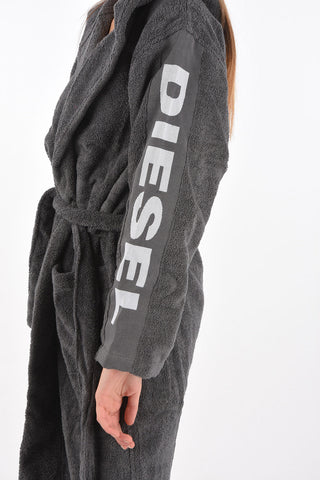 HOME LINEN hooded sport logo bathrobe