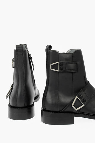 leather D-JACK BELTED - boots with zp