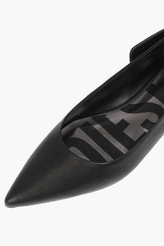 leather D-MOMY BAT Point Toe Ballet flats
