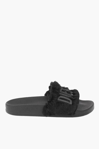 faux fur detail SA-VALLA R W slides