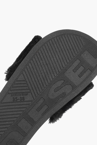 faux fur detail SA-VALLA R W slides