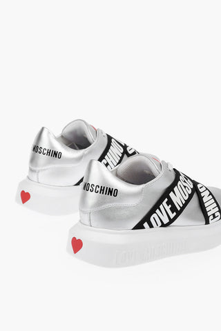 LOVE Laminated Leather Sneakers GOMMA40 with Logoed Bands