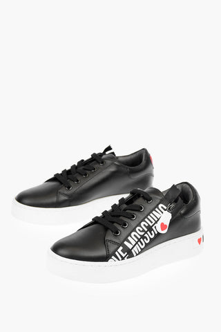 LOVE Leather Low Top Sneakers with Logo