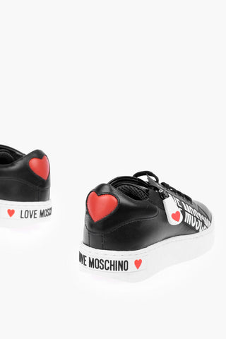 LOVE Leather Low Top Sneakers with Logo
