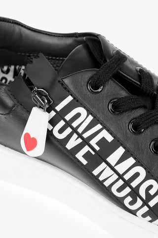 LOVE Leather Low Top Sneakers with Logo
