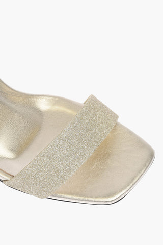 LOVE Sandali con Tacco a Stiletto Glitterati con Dettaglio Cuore 9,5 cm