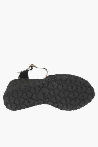 LOVE Wedge Sandals with Sequins 11cm