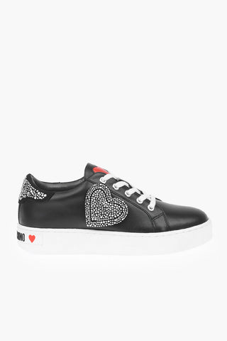 LOVE Sneakers basse in Pelle con Dettagli in Strass