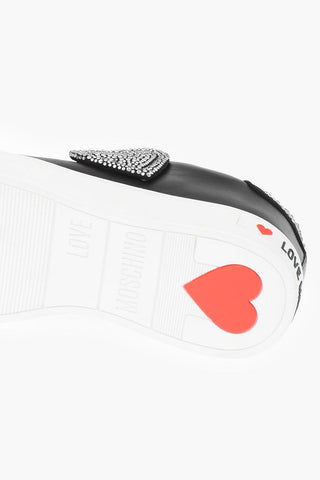 LOVE Sneakers basse in Pelle con Dettagli in Strass