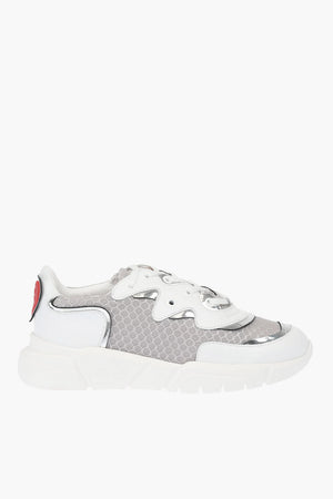 LOVE Sneakers in Pelle e Tessuto RUNNNING35 con Dettaglio Cuore Logato