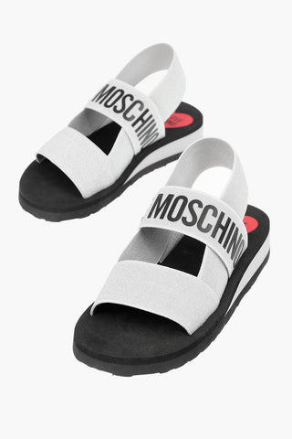 LOVE Slip-on Glittery Sandals with Logo