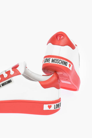 LOVE Leather Low Top Sneakers with Logo