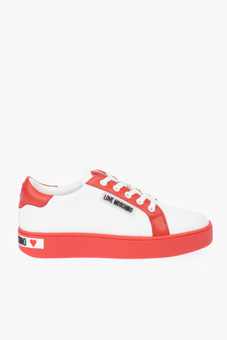 LOVE Leather Low Top Sneakers with Logo