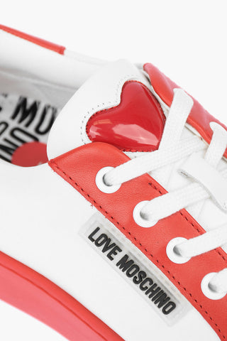 LOVE Leather Low Top Sneakers with Logo