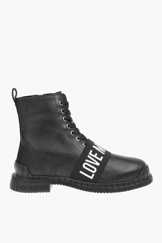 LOVE Anfibi in Pelle con Banda Logata