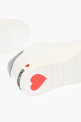 LOVE Sneakers basse in Pelle con Dettagli in Strass