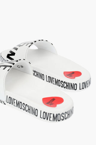 LOVE Nappa Leather Slides POOL25 with Logo 