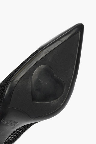 LOVE Leather and Fabric Slingback Pumps SPILLO95 with Logo 10,5cm