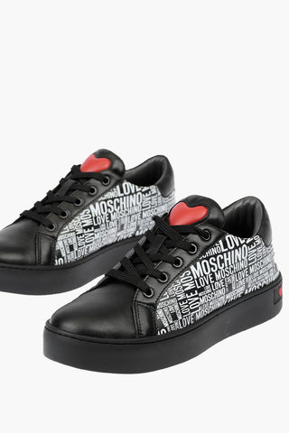 LOVE Leather Low Top Sneakers with Logo