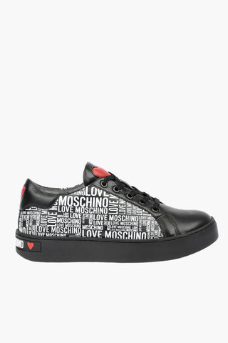 LOVE Leather Low Top Sneakers with Logo