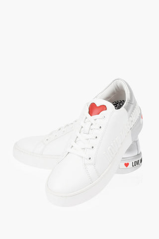 LOVE Leather Low Top Sneakers with Logo