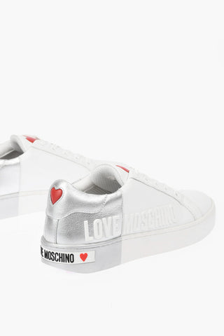 LOVE Leather Low Top Sneakers with Logo