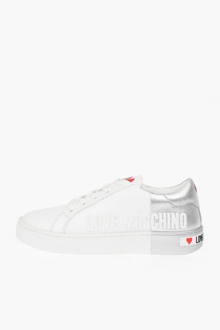 LOVE Leather Low Top Sneakers with Logo