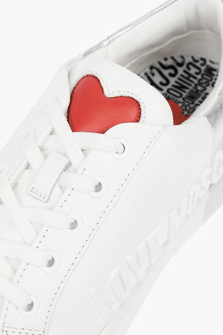 LOVE Leather Low Top Sneakers with Logo