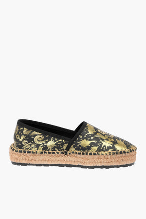 LOVE Espadrillas Platform SPLASH in Pelle con Logo 4cm