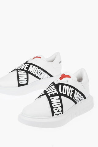 LOVE Leather Sneakers GOMMA40 with Logoed Bands