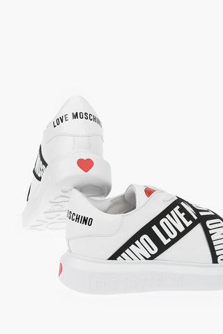 LOVE Leather Sneakers GOMMA40 with Logoed Bands