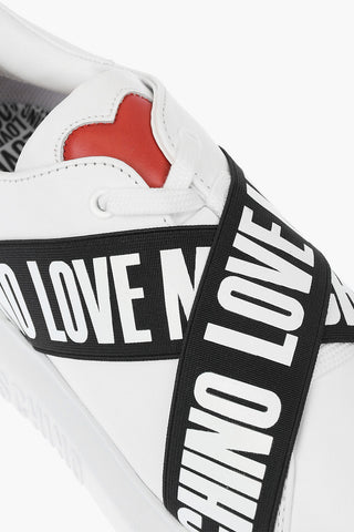 LOVE Leather Sneakers GOMMA40 with Logoed Bands