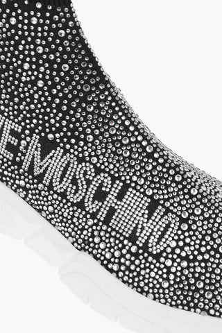 LOVE Sock High-top Sneakers GOMMA35 with Rhinestone Embellishment